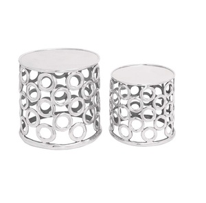 Mesa de centro de diamante de metal de estilo moderno para muebles decorativos de hogar y oficina - Product Image 6
