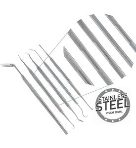 Kit d'hygiène dentaire OEM ODM pour usage personnel, en acier inoxydable réutilisable, pour un nettoyage en profondeur des dents et l'élimination de la plaque dentaire, avec détartreur - Product Image 2