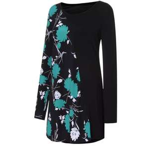 Camiseta informal para mujer, ropa con estampado Floral de manga larga, de verano - Product Image 2