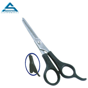 Ciseaux professionnels pour éclaircir les cheveux avec manche en plastique noir Ciseaux de maquillage Vente en gros - Product Image 6