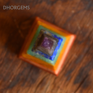 Colgante de piedra de pirámide de cristal de siete Chakras naturales equilibrio de energía curación decoración del hogar amatista azul Aventurina piedra preciosa amor - Product Image 4