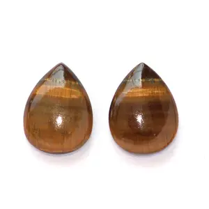 Beste Kwaliteit 12X16Mm Peer Vorm Briolette Natuurlijke Gladde Tijgeroog Edelsteen Gekalibreerde Grootte Losse Edelsteen Voor Het Maken Van Sieraden