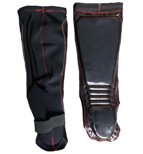 Shemax 2023 de alta calidad, superventas, venta al por mayor personalizada, patente negra con costuras rojas en almohadillas negras para patadas - Product Image 1