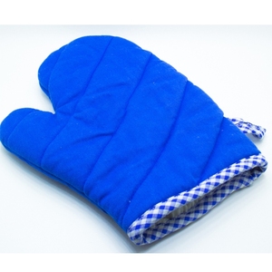 Le modèle simple bleu de couleur a personnalisé les mitaines molles écologiques de four pour la cuisine et le four à le plus bas prix - Product Image 1