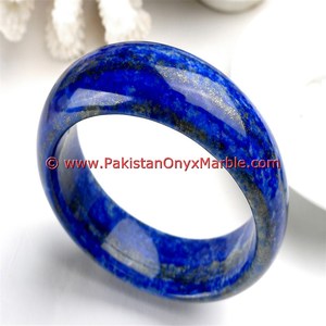 Pulsera de lapislázuli, cuentas de piedra azul, brazalete de hilo elástico - Product Image 3