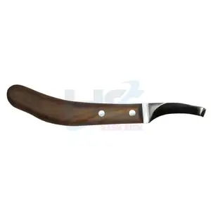 Hoof Knife Double Edge Blades Farrier Horses Goat Sheep Wooden Handle Vet / Wide Blade Double Edge Hoof Knives