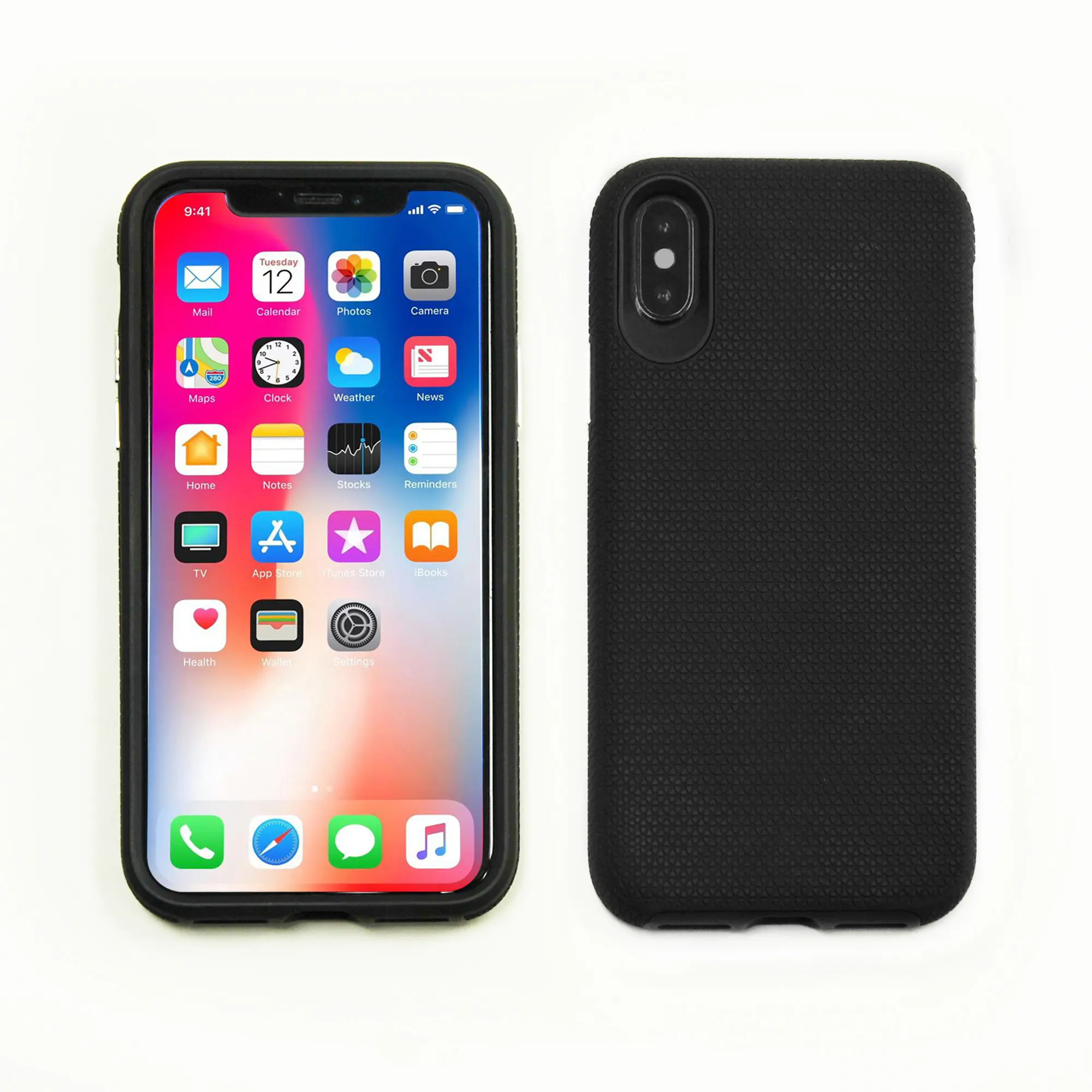 2 in 1 TPU PC Hybrid Dual Layer Powerful Armour Shockproof Heavy Duty Clear Phone case for IPX XS MAX