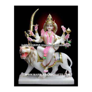 Statue de Durga en marbre - Product Image 1