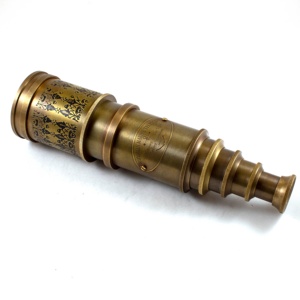 Poignée en alliage de télescope monoculaire Spyglass en laiton antique de 20 \ "avec boîte en bois - Product Image 2