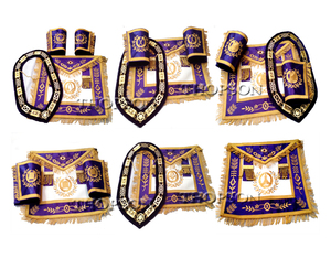 Mandil masónico dorado, Morado, Regalia - Product Image 1