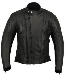 Old Classical Design leather jackets motorcycle jacket motocross Moto racing Black Leather Jacket
