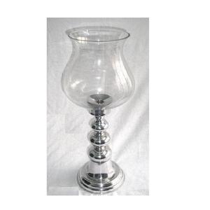Bougeoir ouragan en fonte d'aluminium avec cheminées en verre miroir polonais décoration de la maison pour Noël matériau métallique - Product Image 3