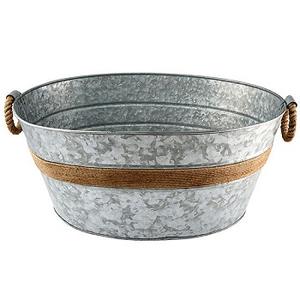 Baignoire ovale pour fleurs de printemps, boîtier en ION métallique galvanisé, fait à la main, vente en gros, livraison gratuite - Product Image 1