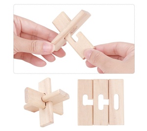 Ma thuật bằng gỗ khối <span class=keywords><strong>iq</strong></span> 3d câu đố não trêu ghẹo câu đố bằng gỗ - Product Image 4