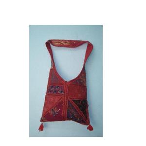 กระเป๋าสะพายไหล่ทำจากผ้าฝ้ายรีไซเคิลพร้อมแผ่นปะกระเป๋าสะพายข้างหลากสีสไตล์อินเดีย - Product Image 4