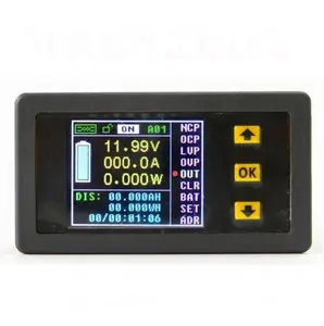 Taidacent VAC1200A Bi-directionele Spanning Stroom Tester Power Meter Kleur LCD Voltage Meter Wh Tafel Coulomb Teller