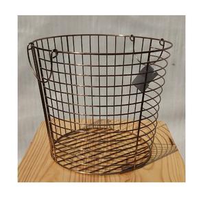 Último diseño decorativo latón plateado ronda de malla de alambre de hierro de frutas y cocina cesta - Product Image 1