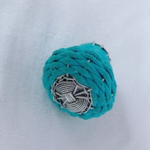 Bouton de tiroir de meubles en jute pur fait à la main boutons de commode en rotin auto-adhésif boutons de tiroir en bois par Lametierartz - Product Image 2