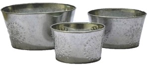 Jardinières de sol pour plantes d'intérieur/extérieur, finition galvanisée contemporaine, tôle GP IHA, élégantes et durables - Product Image 3