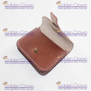 Pochette en cuir-marron | Pochette en cuir Lebel français | Pochette en cuir français - Product Image 4