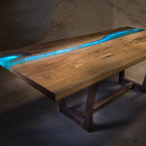 L.E.D. Industrial Mesa de Resina con Base de Metal - Product Image 1