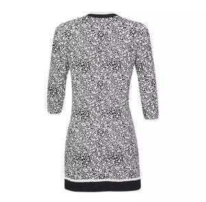 2022 nueva moda mujer cuello redondo Casual manga larga tejido estampado 100% algodón ecológico colección de mujer de Bangladesh - Product Image 2