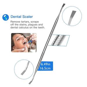 Ensemble d'outils de nettoyage dentaire 304 en acier inoxydable nettoyage de la bouche grattoir à tartre cure-dents détartreur dentaire bouche miroir pour dentiste - Product Image 4