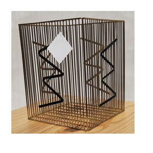 Panier à fruits décoratif en fil de fer et maille bicolore, nouveau Design - Product Image 6