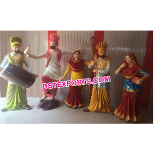 Estatua de Bhangra de Tamaño Real, Cultura Punjabi, Estatuas Tradicionales de Fibra Cultural Punjabi, Estatuas de Jatt Punjabi - Product Image 1