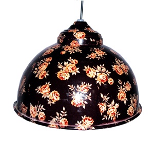 Lampe suspendue design noire, plafonnier moderne en fer au plafond - Product Image 1