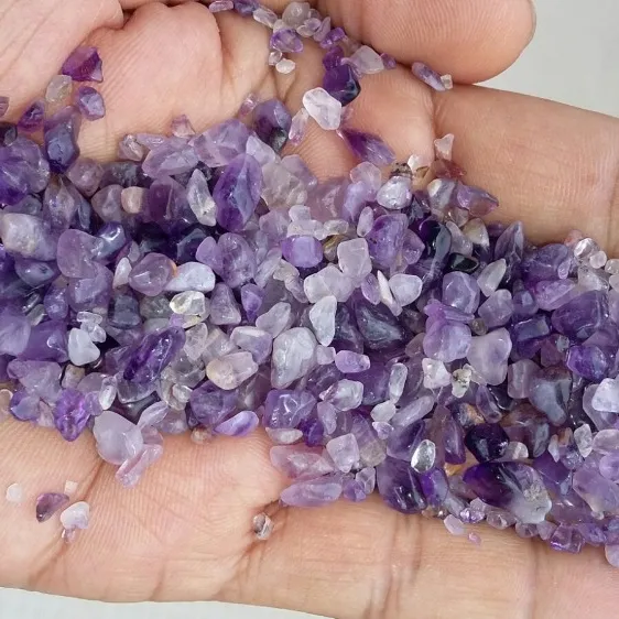 Batu akik India dan kuarsa pasokan amethyst kualitas tinggi dipoles gravels bio memenuhi Produk Khusus harga kembali