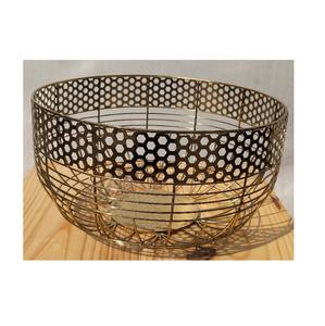 Dernière Conception Décorative En Laiton Plaqué Rond Maille fil de fer Fruits panier - Product Image 5