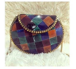 Bolso de mano en atractivo color negro Embragues de mujer para novia y Mujer al precio más bajo de LUXURY CRAFTS - Product Image 6