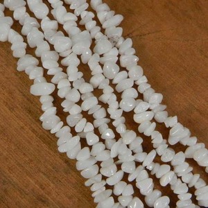 ลูกปัดโอนิกซ์สีขาวธรรมชาติขนาด36นิ้ว231 CTS สำหรับทำเครื่องประดับ - Product Image 2