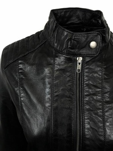 Chaqueta de Motocicleta de Piel de Oveja para Mujer, Elegante, Ajustada, Ligera, Impermeable, de Secado Rápido, Cómoda, Estilo Urbano, para Uso Diario - Product Image 2