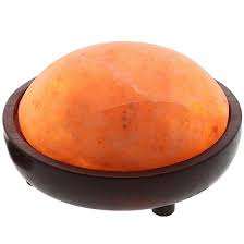 Lampe de sel de l'Himalaya sculptée à la main, base en bois, détoxification des pieds exfoliante, rose clair, rose foncé, traitement raffiné, décoration intérieure, Sian - Product Image 2