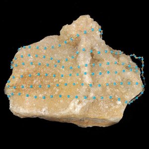 Elegant <b>Turquoise</b> Gemstone Rosary Chain Premium Jewelry Findings and Components - Product Image 1