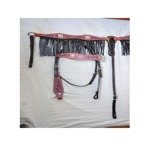 Ensemble de têtière et de collier de poitrine en cuir de qualité supérieure confortable et durable fabriqué en Inde prix de gros - Product Image 1