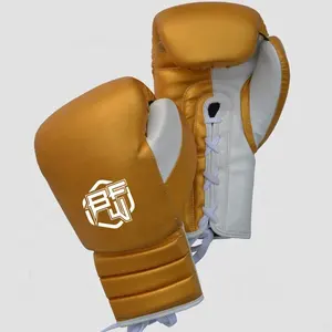 Guantes de boxeo OEM con cordones para Muay Thai, artes marciales MMA, Kickboxing, guantes de boxeo