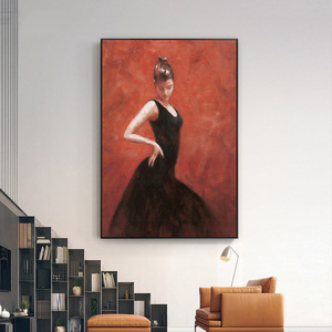 Opere d'arte dipinte a mano 3d canvas paint dancing girls photo for office home living room decoration - Product Image 4