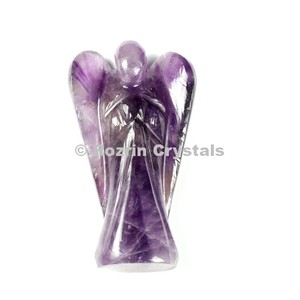 พลอยอเมทิสต์แองเจิล2นิ้วสำหรับการรักษาพลังงาน - Product Image 1