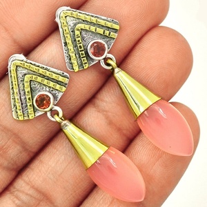 ต่างหูเม็ดกลมคุณภาพดีสไตล์วินเทจต่างหูแฟชั่นแบรนด์หรูจากมาดากัสการ์เครื่องประดับต่างหูเงิน925น่ารักสำหรับผู้หญิง - Product Image 1