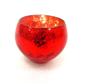 Bougeoir en verre votif rouge Mercury pour décoration de maison pour mariage/fêtes - Product Image 3