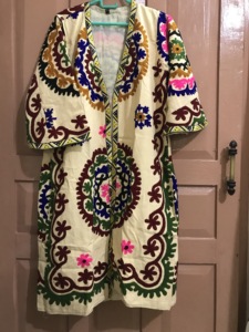 Kimonos Largos Boho Chic con Borde Libre y Bordado Suzani, Chaqueta Larga con Bordado Suzani - Product Image 2