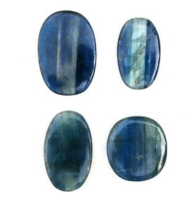 4ชิ้นคุณภาพเกรด AAA ไคยาไนต์ cabochons พลอยรูปวงรีทรงหลวมสำหรับการทำเครื่องประดับ DIY - Product Image 3