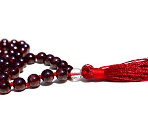 Collar largo de plata de primera ley con gema Natural para Yoga, collar, Gargantilla, plata esterlina 108, piedra Natural, granate - Product Image 4