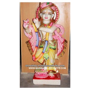 Makrana Marble Krishna God Statue Idol - Product Image 1