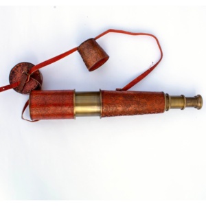 Telescopio Náutico de Latón con Acabado Antiguo de 32 Pulgadas, Monocular de 32 Pulgadas con Aleación Metálica y Empuñadura de Cuero en Caja de Madera - Product Image 4