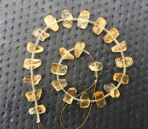 23 Pièces Naturel Citrine Gemme Forme Inégale Poli Centre Foré Rugueux Fabrication Jaune Pierre Brute Bijoux En Gros - Product Image 3