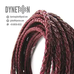 Плетеный кожаный шнур 10 мм для ювелирных изделий, ожерелья, браслетов, модные аксессуары, все размеры и цвета, натуральная кожа с зернистой поверхностью